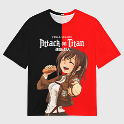 Футболка оверсайз мужская Саша Attack on Titan, цвет: 3D-принт