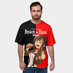 Футболка оверсайз мужская Саша Attack on Titan, цвет: 3D-принт — фото 2