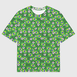 Мужская футболка оверсайз Бразилия футбол