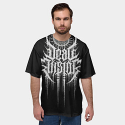 Футболка оверсайз мужская DEAD INSIDE, Сороконожка, цвет: 3D-принт — фото 2