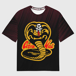 Футболка оверсайз мужская Кобра кай с узором, цвет: 3D-принт