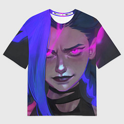 Футболка оверсайз мужская League Of Legends Arcane ДЖИНКС Jinx Powder, цвет: 3D-принт