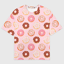Футболка оверсайз мужская Pink donuts, цвет: 3D-принт