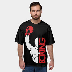 Футболка оверсайз мужская Бокс Boxing, цвет: 3D-принт — фото 2