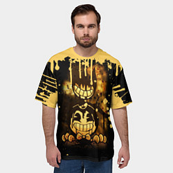 Футболка оверсайз мужская Bendy And The Ink Machine Игра Бенди, цвет: 3D-принт — фото 2