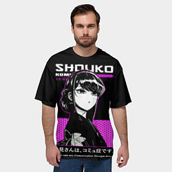 Футболка оверсайз мужская У коми сан проблемы с общением Аниме Шока, цвет: 3D-принт — фото 2