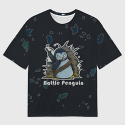 Мужская футболка оверсайз Counter-Strike Боевой пингвин