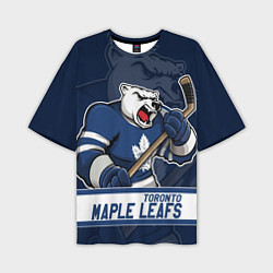 Мужская футболка оверсайз Торонто Мейпл Лифс, Toronto Maple Leafs Маскот