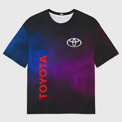 Мужская футболка оверсайз Toyota - неоновый дым