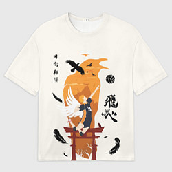 Футболка оверсайз мужская Волейбол Fly High Hinata, цвет: 3D-принт