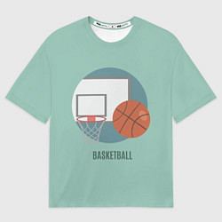 Футболка оверсайз мужская Basketball Спорт, цвет: 3D-принт