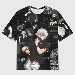 Футболка оверсайз мужская Грустный Канеки Токийский Гуль Tokyo Ghoul, цвет: 3D-принт