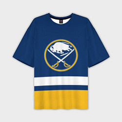 Футболка оверсайз мужская Buffalo Sabres, Баффало Сейберз, цвет: 3D-принт