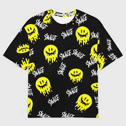 Мужская футболка оверсайз SMILE smile граффити
