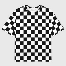 Мужская футболка оверсайз Chess Squares Cubes