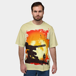 Футболка оверсайз мужская Снейк и Метал Гир, цвет: 3D-принт — фото 2