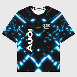 Футболка оверсайз мужская Audi Neon, цвет: 3D-принт