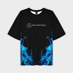 Футболка оверсайз мужская Mercedes-Benz Fire, цвет: 3D-принт