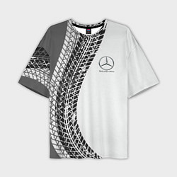 Футболка оверсайз мужская Mercedes-Benz дрифт, цвет: 3D-принт