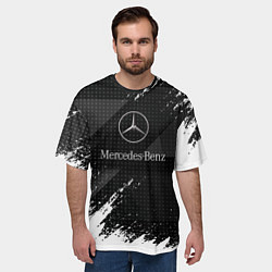 Футболка оверсайз мужская Mercedes-Benz - Темный, цвет: 3D-принт — фото 2
