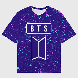 Футболка оверсайз мужская БТС Краски, цвет: 3D-принт