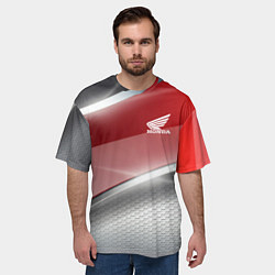 Футболка оверсайз мужская Honda Текстура, цвет: 3D-принт — фото 2