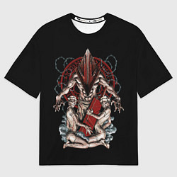 Футболка оверсайз мужская Пирамидоголовый и медсестрички, цвет: 3D-принт