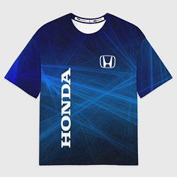 Мужская футболка оверсайз Honda - Blue