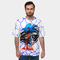 Футболка оверсайз мужская СОНИК EXE ТЕМНЫЙ СОНИК, цвет: 3D-принт — фото 2