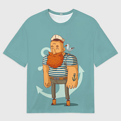 Футболка оверсайз мужская Старый добрый моряк, цвет: 3D-принт