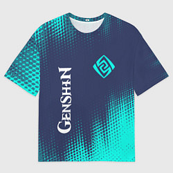 Футболка оверсайз мужская GENSHIN IMPACT - ГЕО Абстракция, цвет: 3D-принт