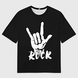 Футболка оверсайз мужская РОК - ROCK, цвет: 3D-принт