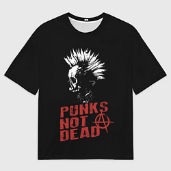 Футболка оверсайз мужская Punks Not Dead, цвет: 3D-принт
