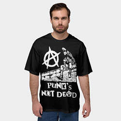 Футболка оверсайз мужская Анархист Панк, цвет: 3D-принт — фото 2