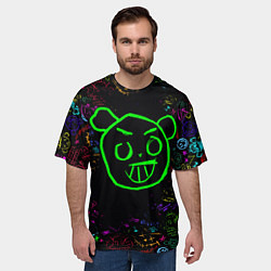 Футболка оверсайз мужская League Of Legends граффити неон, цвет: 3D-принт — фото 2