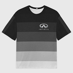 Футболка оверсайз мужская Infiniti, Инфинити серый градиент, цвет: 3D-принт