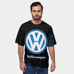 Футболка оверсайз мужская Volkswagen - Объемный, цвет: 3D-принт — фото 2