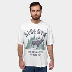 Футболка оверсайз мужская SIBERIA из России с Любовью, цвет: 3D-принт — фото 2