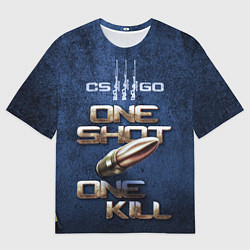 Футболка оверсайз мужская One Shot One Kill CS GO, цвет: 3D-принт