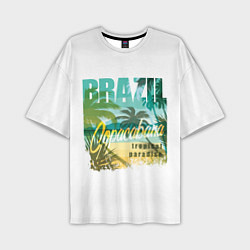 Мужская футболка оверсайз Тропический Рай Бразилии