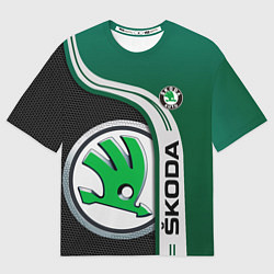 Футболка оверсайз мужская SKODA AUTO ШКОДА АВТО, цвет: 3D-принт