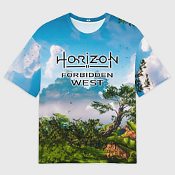Футболка оверсайз мужская Horizon Forbidden West Хоризон Запретный Запад, цвет: 3D-принт