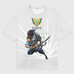 Футболка оверсайз мужская Yasuo Meme, цвет: 3D-принт