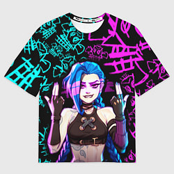 Мужская футболка оверсайз JINX ДЖИНКС NEON PATTERN