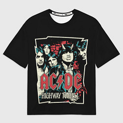 Футболка оверсайз мужская AC DC Рок, цвет: 3D-принт