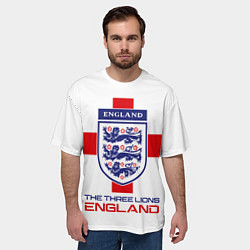 Футболка оверсайз мужская Сборная Англии по футболу, цвет: 3D-принт — фото 2