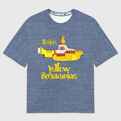 Футболка оверсайз мужская On a Yellow Submarine 3D, цвет: 3D-принт