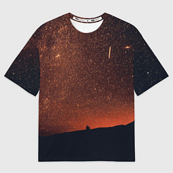 Мужская футболка оверсайз Золотое небо