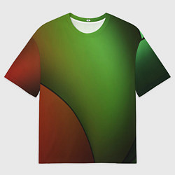 Футболка оверсайз мужская 3х-цветная спираль, цвет: 3D-принт