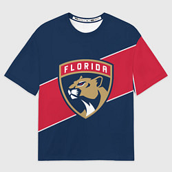 Футболка оверсайз мужская Florida Panthers , Флорида Пантерз, цвет: 3D-принт